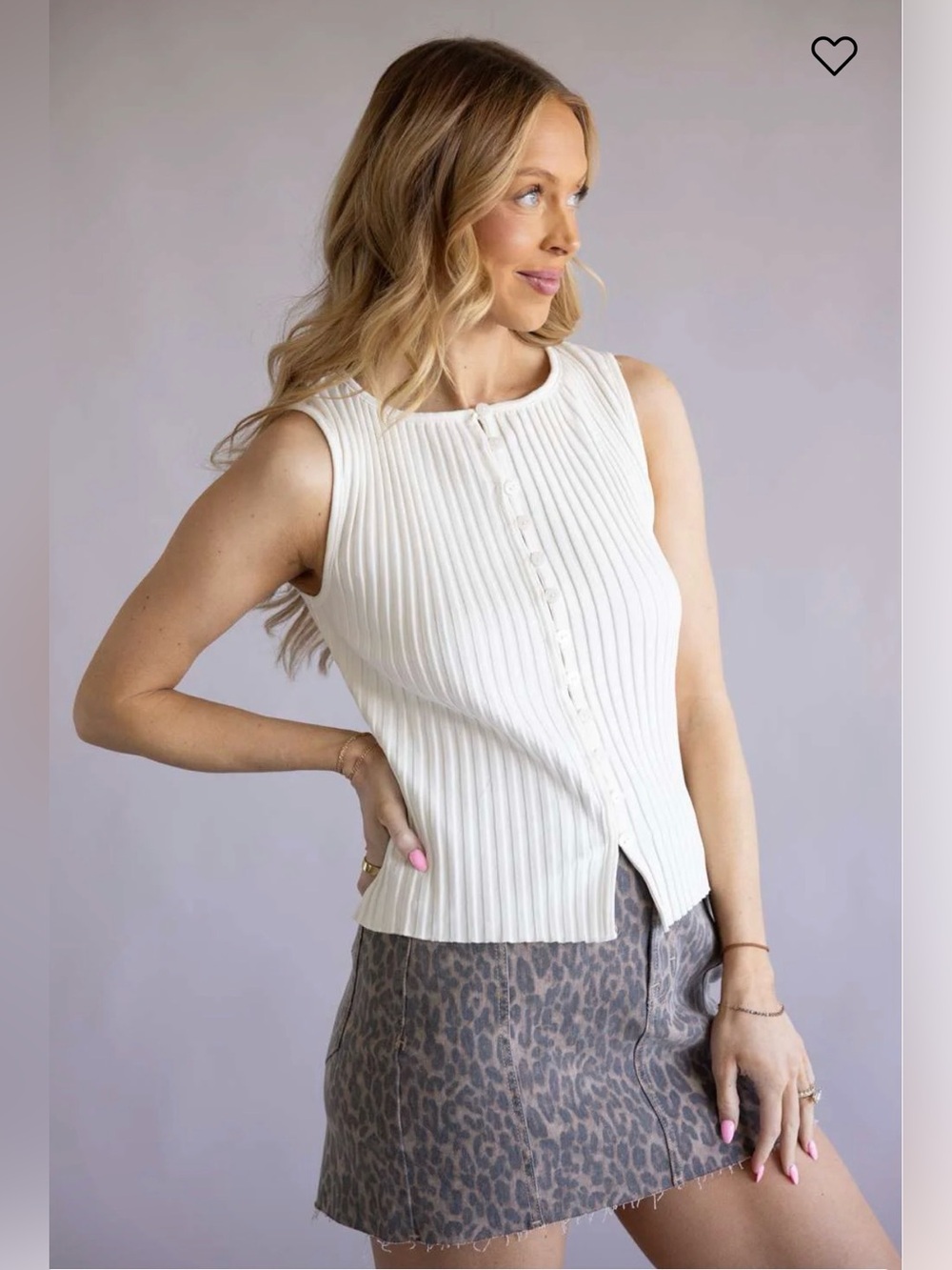 NWOT Hidden Cheetah Denim Mini Skirt
